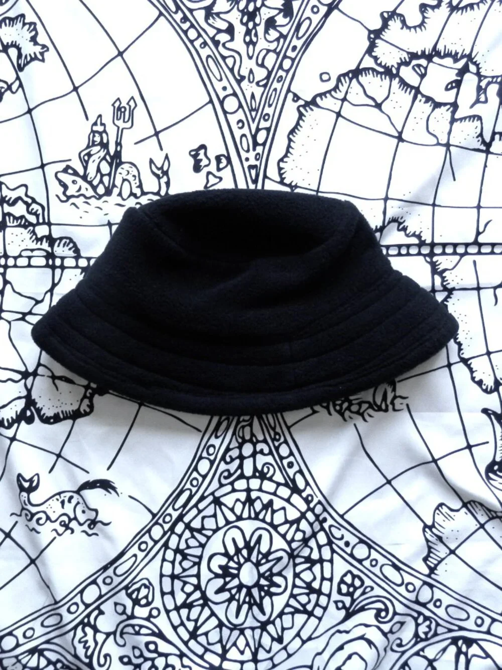 New York Hat & Cap Company Vintage Black Fleece Bucket Hat